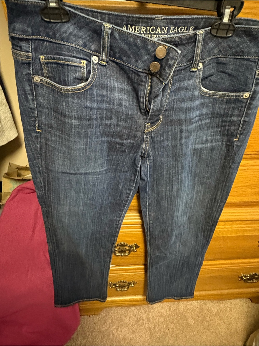 American Eagle Outfitters Artist crop Jeans in Dark Blue Wash